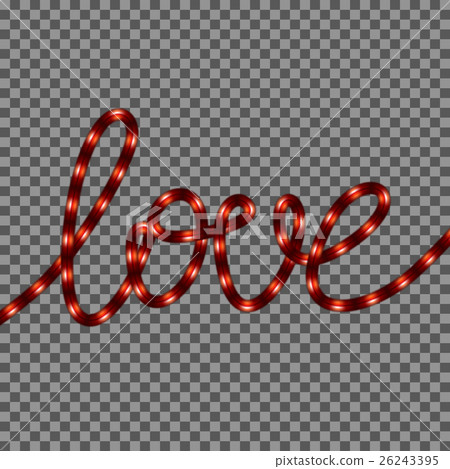 Red Neon Love SIgn. EPS 10 Red Neon Love SIgn. EPS 10 26243395