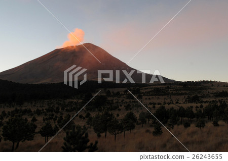 Active Popocatepetl volcano in Mexico Active Popocatepetl volcano in Mexico 26243655