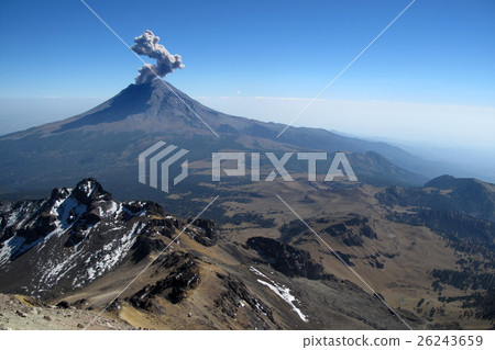 Active Popocatepetl volcano in Mexico Active Popocatepetl volcano in Mexico 26243659