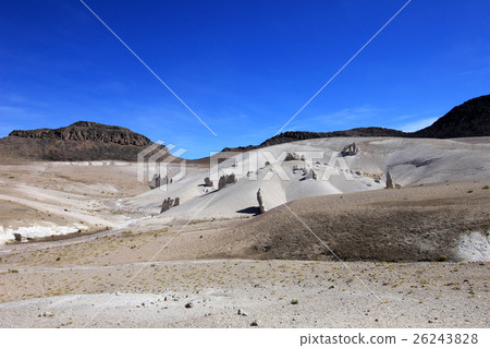 Rock formations in moon valley of andean mountains 26243828