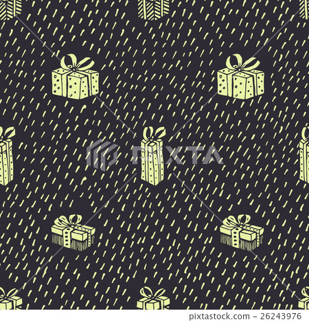 Seamless vector pattern with Christmas presents. 26243976