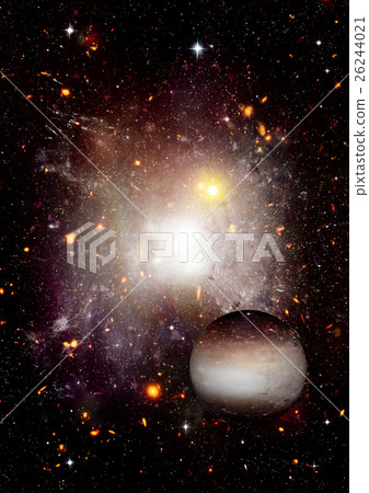 Stars, dust and gas nebula in a far galaxy Stars, dust and gas nebula in a far galaxy 26244021