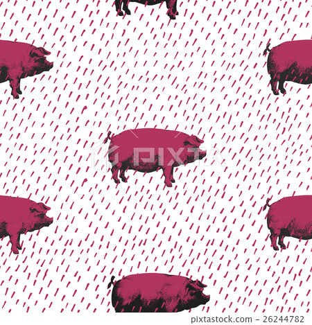 Seamless vector pattern wits pigs Seamless vector pattern wits pigs 26244782