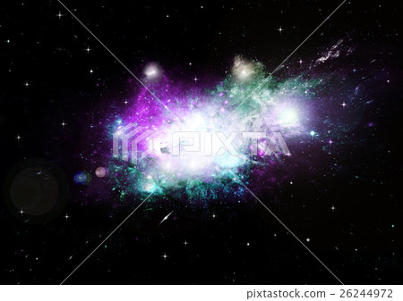 Stars, dust and gas nebula in a far galaxy 26244972