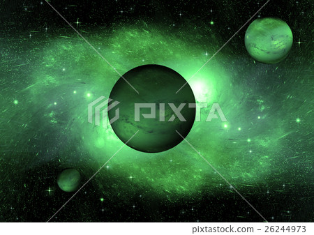 Stars, dust and gas nebula in a far galaxy 26244973