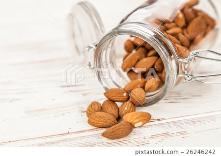 Almonds closeup photo Almonds closeup photo 26246242