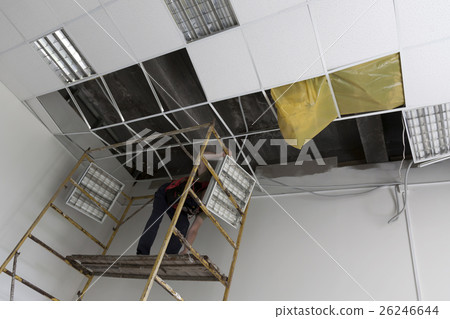destroyed suspended ceiling 26246644