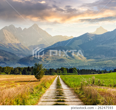 Rural fields near the high mountains Rural fields near the high mountains 26247593