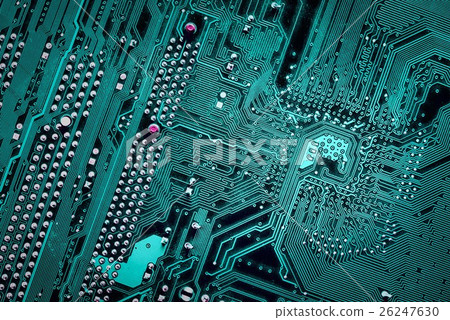 Closeup of computer micro circuit board Closeup of computer micro circuit board 26247630