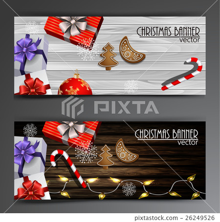 Christmas New Year web banner set 26249526
