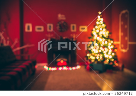 Defocused background Christmas Living room Defocused background Christmas Living room 26249712