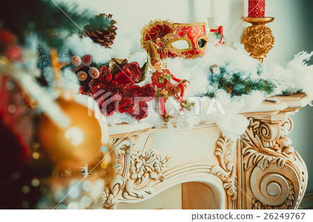 Christmas living room with Christmas tree Christmas living room with Christmas tree 26249767