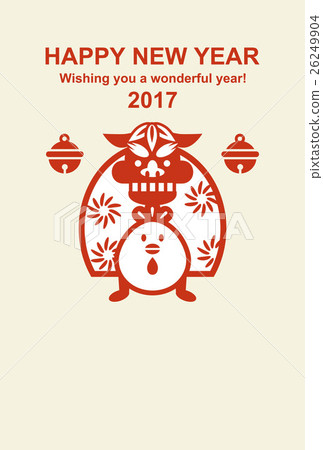 rooster, year of the cock, new year's card 26249904