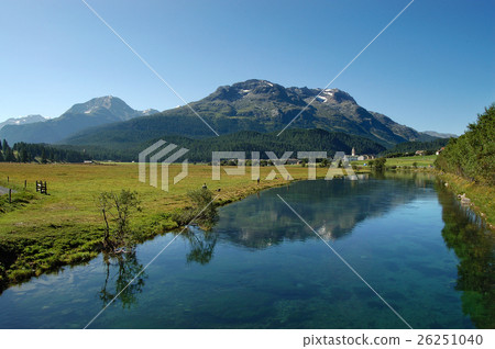 River Inn and Swiss Alps - Engadine Switzerland 26251040