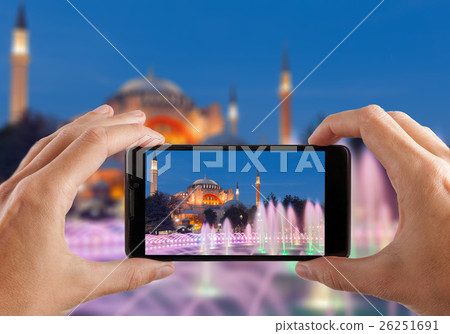 Travel concept. Hand making photo. Istanbul Turkey 26251691