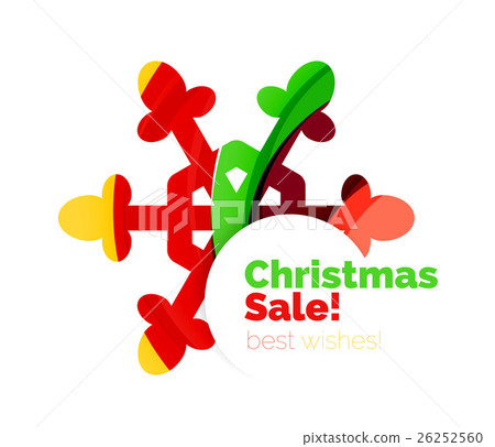 Geometric Christmas sale or promotion ad banner 26252560