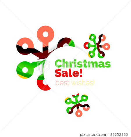 Geometric Christmas sale or promotion ad banner 26252563