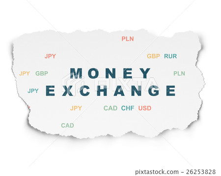 Currency concept: Money Exchange on Torn Paper 26253828
