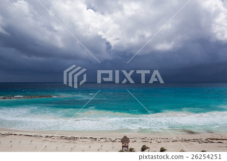 Rainy cloudly weather in Cancun Rainy cloudly weather in Cancun 26254251