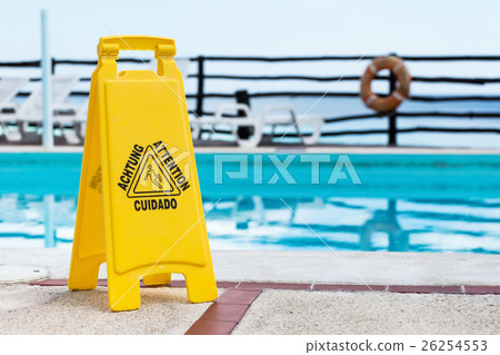 Slippery floor surface attention symbol 26254553