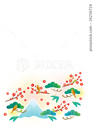 New Year card template (Rooster year, texture) 26256729