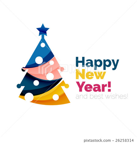 Christmas geometric banner, 2017 New Year 26258314