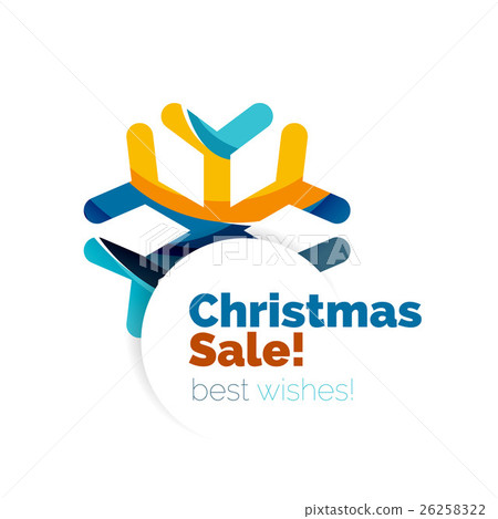 Christmas sale, vector greeting card or banner 26258322