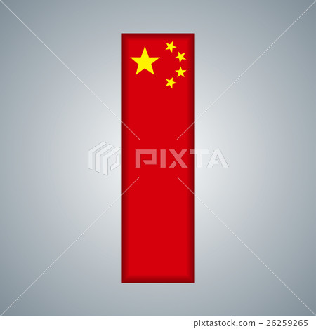 China flag in the form of letters. China flag in the form of letters. 26259265