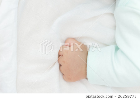 Baby hand with copy space. 26259775