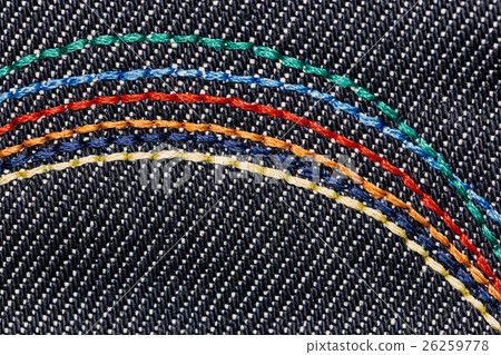 Stitch pattern on blue jean for fashion. Stitch pattern on blue jean for fashion. 26259778