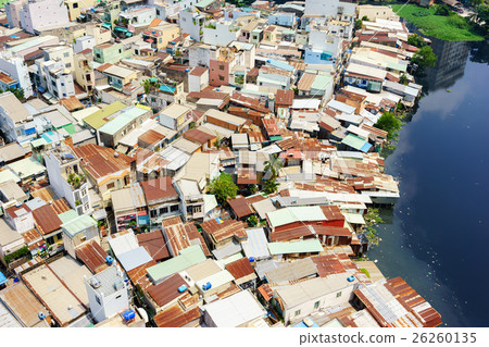 Colorful slum houses at Saigon (view from top) 26260135