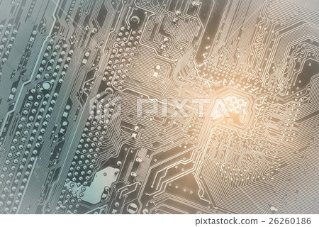 Closeup of computer micro circuit board Closeup of computer micro circuit board 26260186