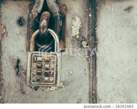 Old Padlock with key code  26261665
