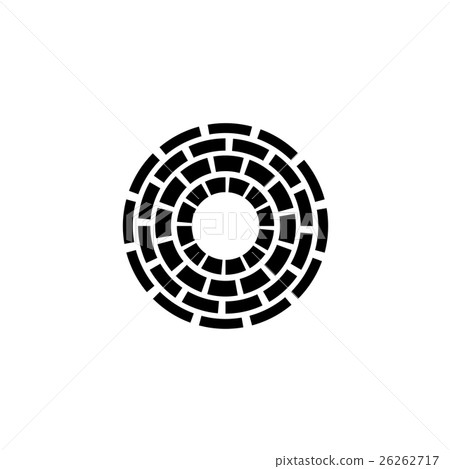 Concentric dashed circles sign 26262717