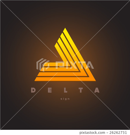 Abstract triangle logo template. Delta sign. Abstract triangle logo template. Delta sign. 26262731