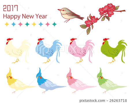 New Year's (Rooster: colorful bird material) New Year's (Rooster: colorful bird material) 26263718