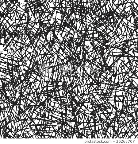 Ink hand drawn abstract seamless pattern - Stock Illustration [26265707 ...