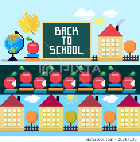 Back to school set of the objects and brushes Back to school set of the objects and brushes 26267136