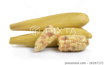 waxy corn on white background 26267172