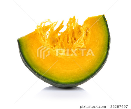 Sliced pumpkin isolated on white background Sliced pumpkin isolated on white background 26267497