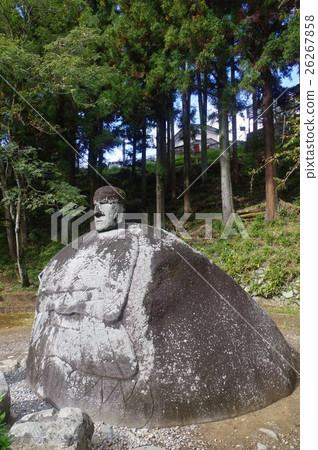 The stone statue of Moshiji (Manjin no Shikitsu) overhead view Taro Okamoto of Stone Cultural Property Artist Shimosuwa Town in Vertical Nagano Prefecture was acclaimed 26267858