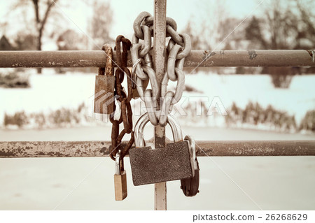 Old rusty padlocks Old rusty padlocks 26268629