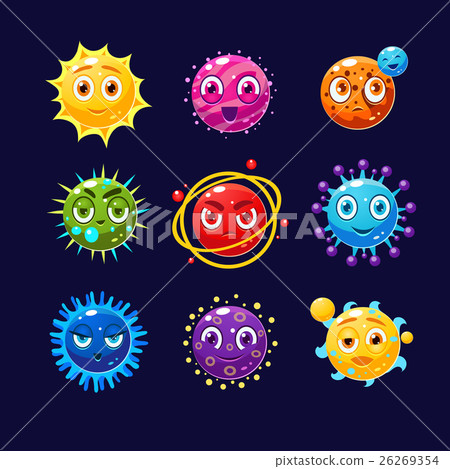 Fantastic planets with faces and emotions 26269354