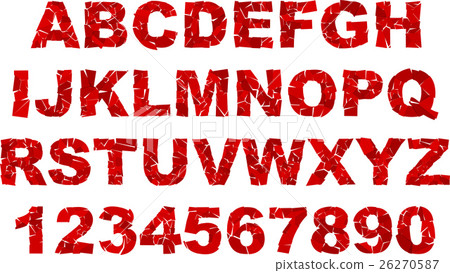 broken uppercase letters font. broken uppercase letters font. 26270587