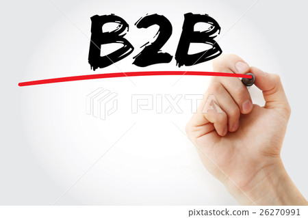 Hand writing B2B - Business To Business 26270991