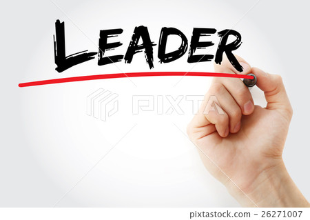 Hand writing Leader with marker Hand writing Leader with marker 26271007