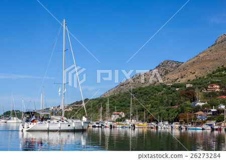 sailing yacht in the port sailing yacht in the port 26273284