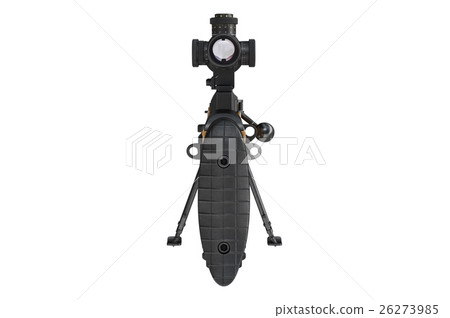 Rifle sniper military gun, back view Rifle sniper military gun, back view 26273985