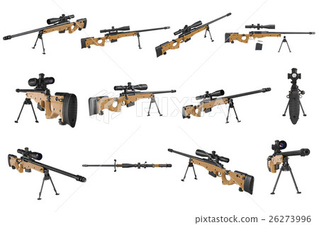 Rifle sniper beige weapon set 26273996