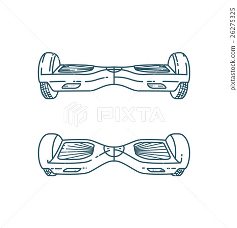 Vector Hover boards in linear style Vector Hover boards in linear style 26275325